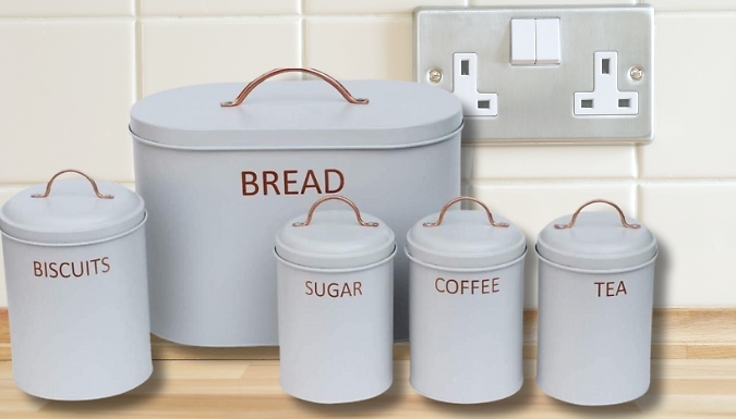 5-Piece Bread Bin Kitchen Storage Set