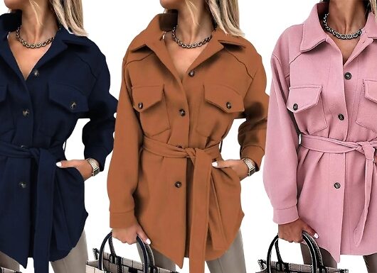 Women's Vintage-Style Lapel Coat - 6 Colours, 6 Sizes