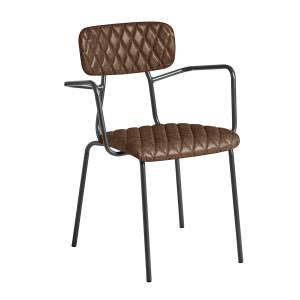Zap KARA Armchair Diamond Stitched - Vintage Brown ZA.151246C
