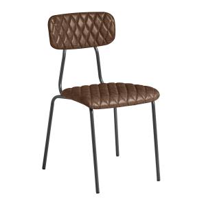 Zap KARA Side Chair Diamond Stitched - Vintage Brown ZA.151241C