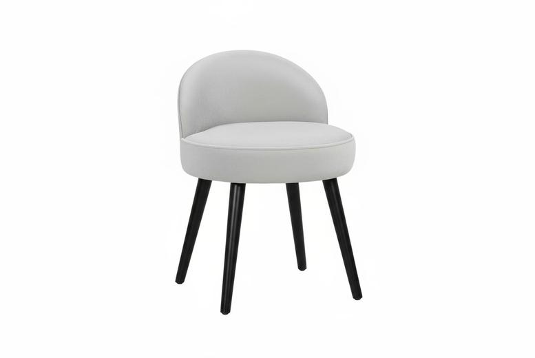 Modern Velvet Dressing Table Stool with Solid Wood Legs | Wowcher